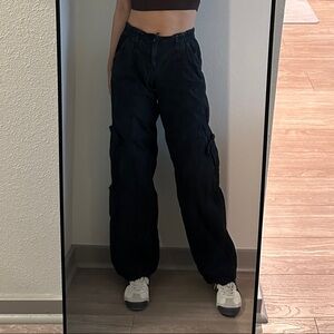 BDG Y2K Black Low Rise Cargo Pants
